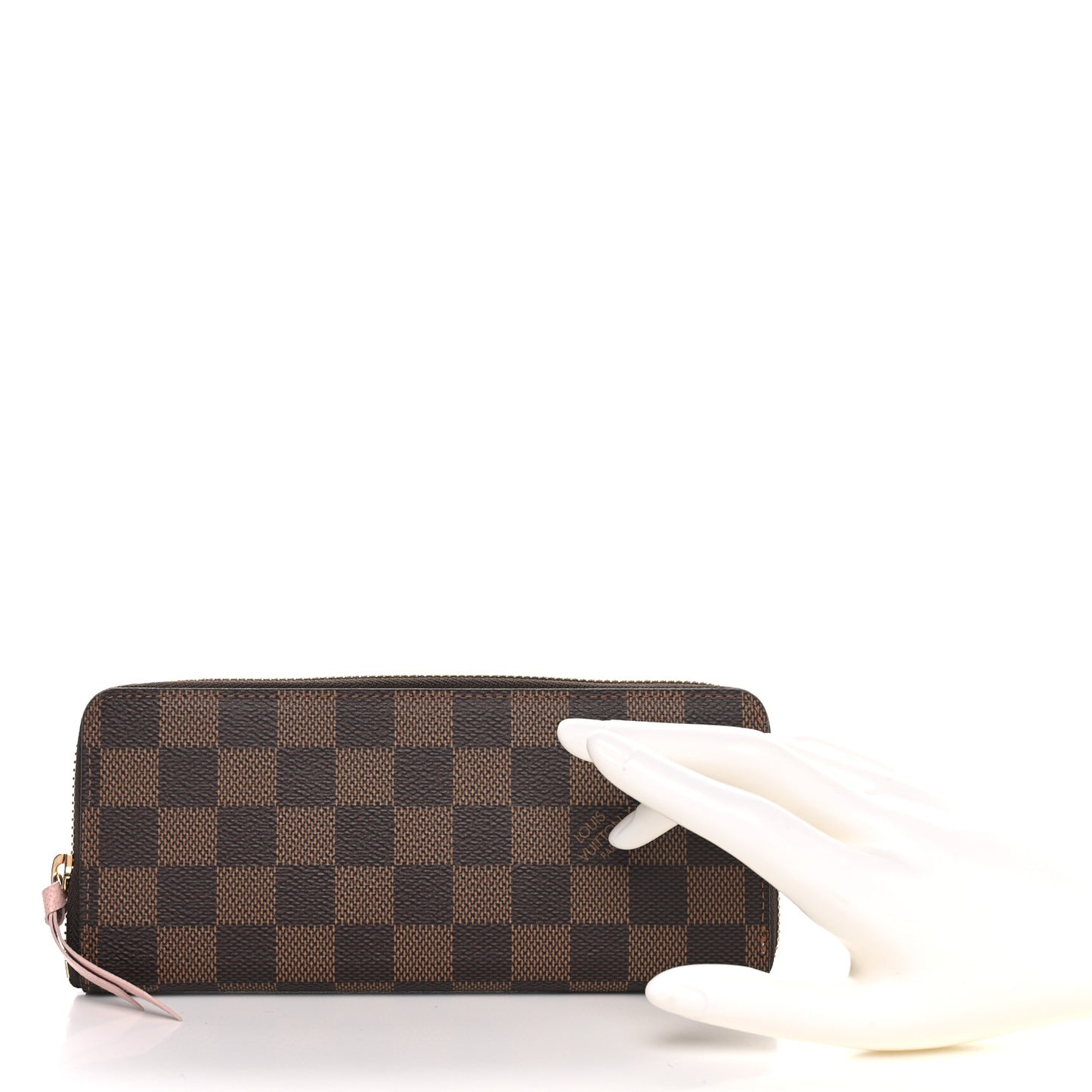 Damier Ebene Clemence Wallet Rose Ballerine