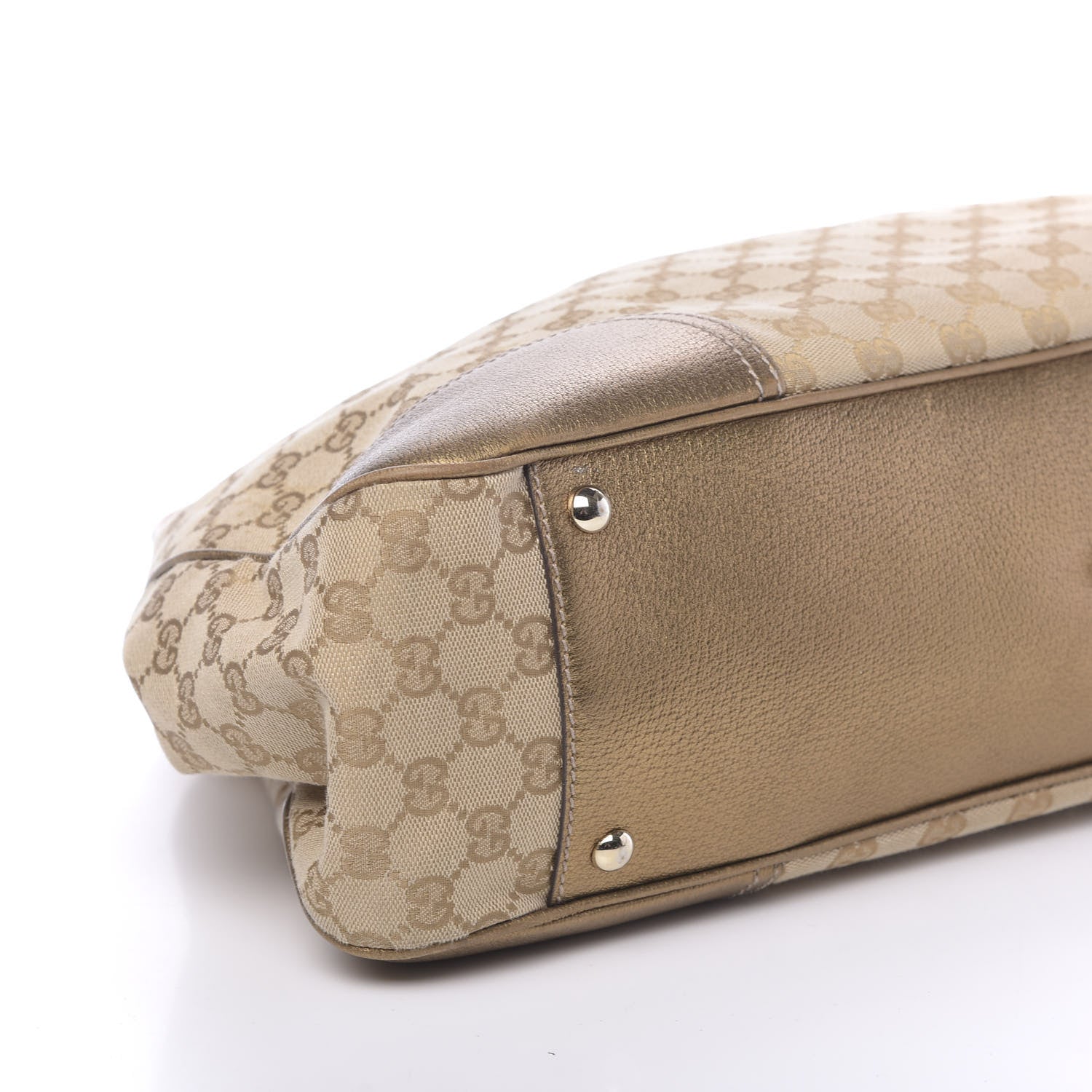Gucci Monogram Large Princy Tote Gold 10 of 11