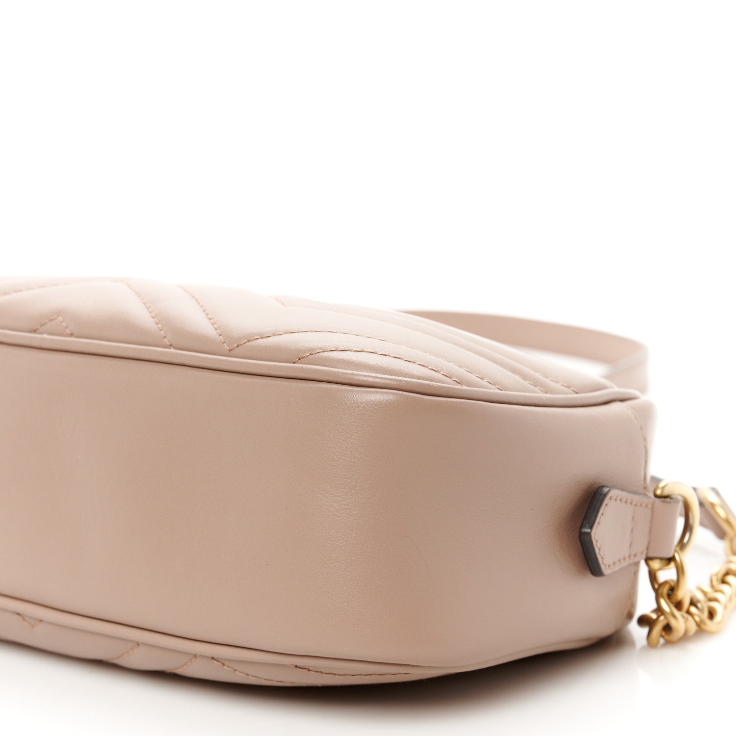 Gucci Calfskin Matelasse Small GG Marmont Chain Shoulder Bag Porcelain Rose 11 of 11