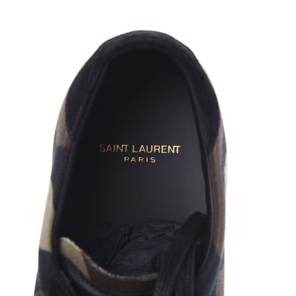 Saint Laurent Canvas Camouflage Signa SL/06 Low Top Sneakers 44 Kaki 7 of 8