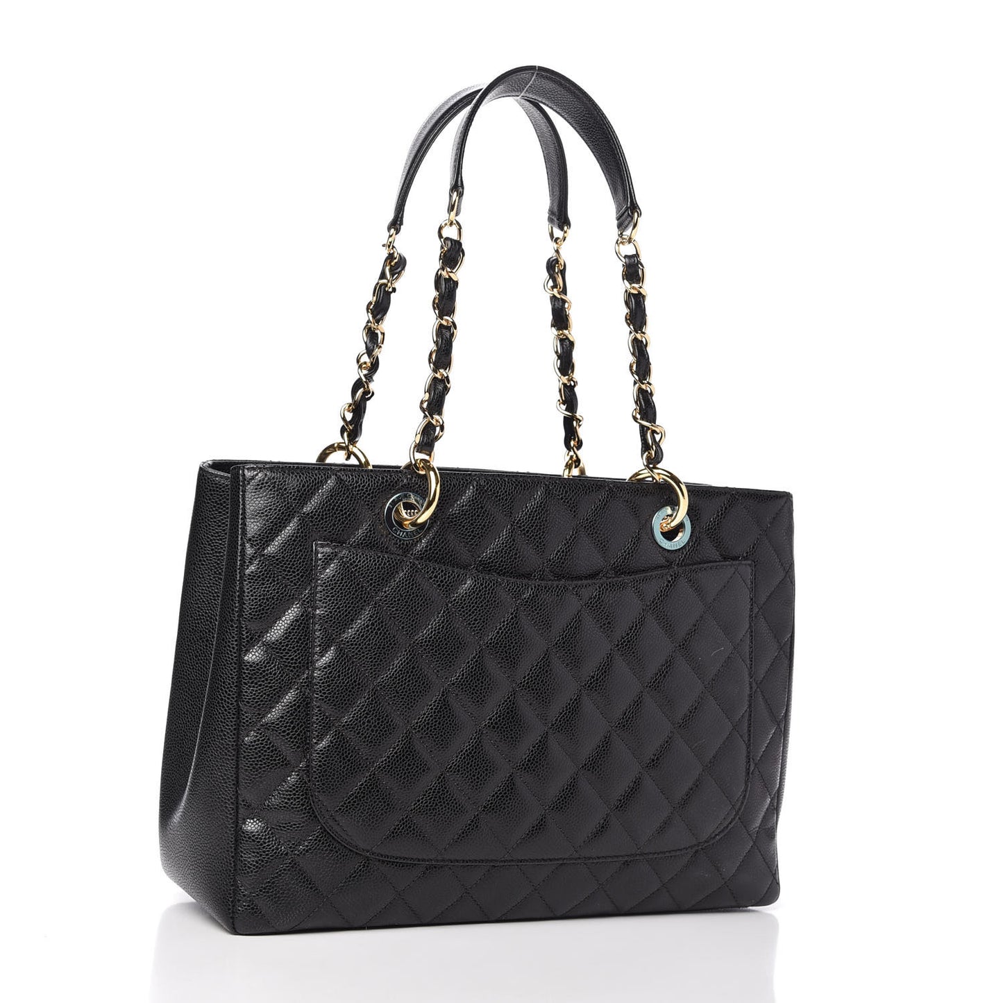 Caviar Quilted Grand Shopping Tote GST Black