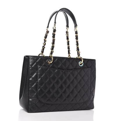 Chanel Caviar Quilted Grand Shopping Tote GST Black 3 of 11