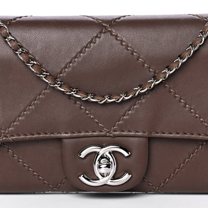 Chanel Lambskin Stitched Orient Express Wallet on Chain WOC Brown 8 of 13