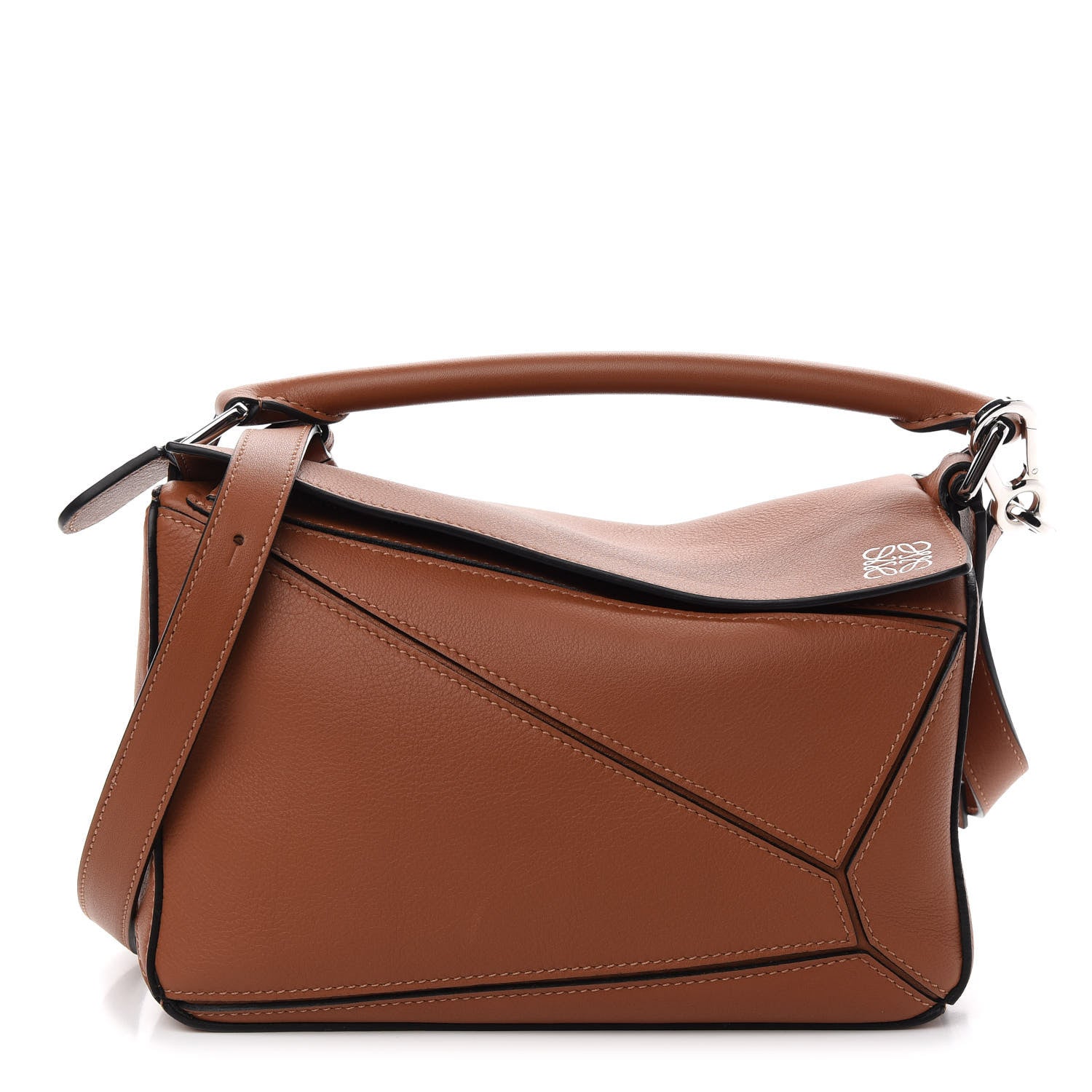 Loewe Calfskin Small Puzzle Bag Tan 1 of 8