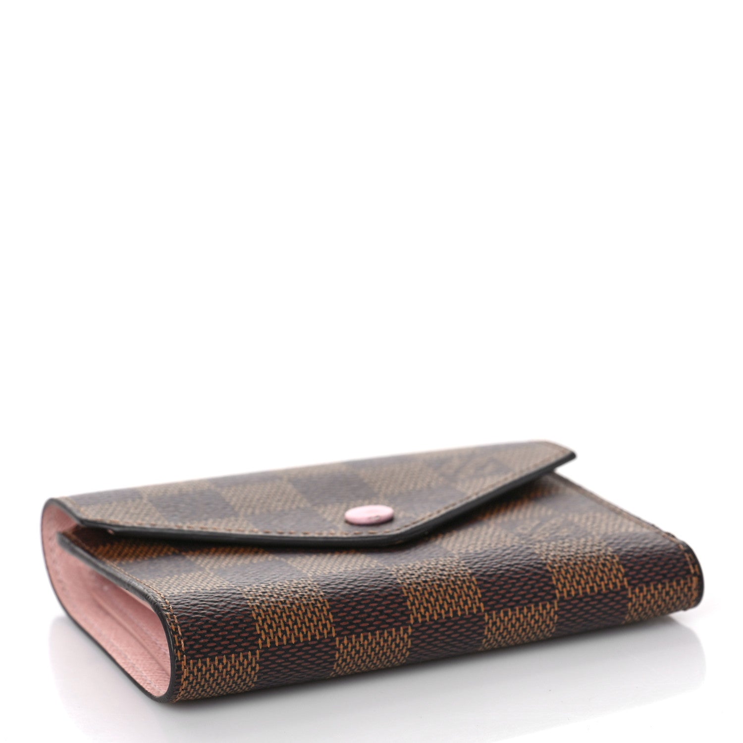 Louis Vuitton Damier Ebene Victorine Wallet Rose Ballerine 4 of 9