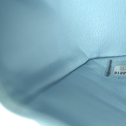 Chanel Lambskin Quilted Medium Double Flap Light Blue 7 of 11