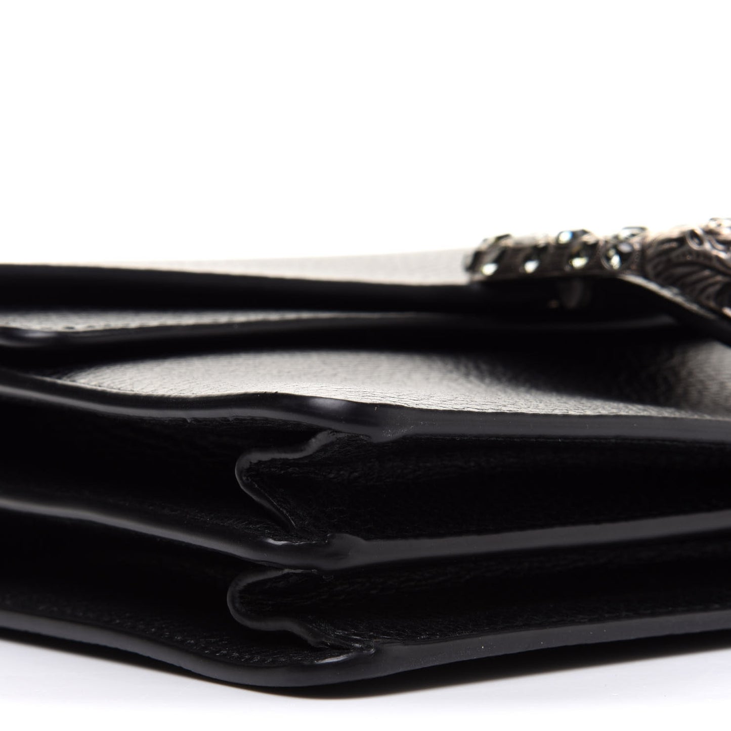 Pebbled Calfskin Small Dionysus Shoulder Bag Black