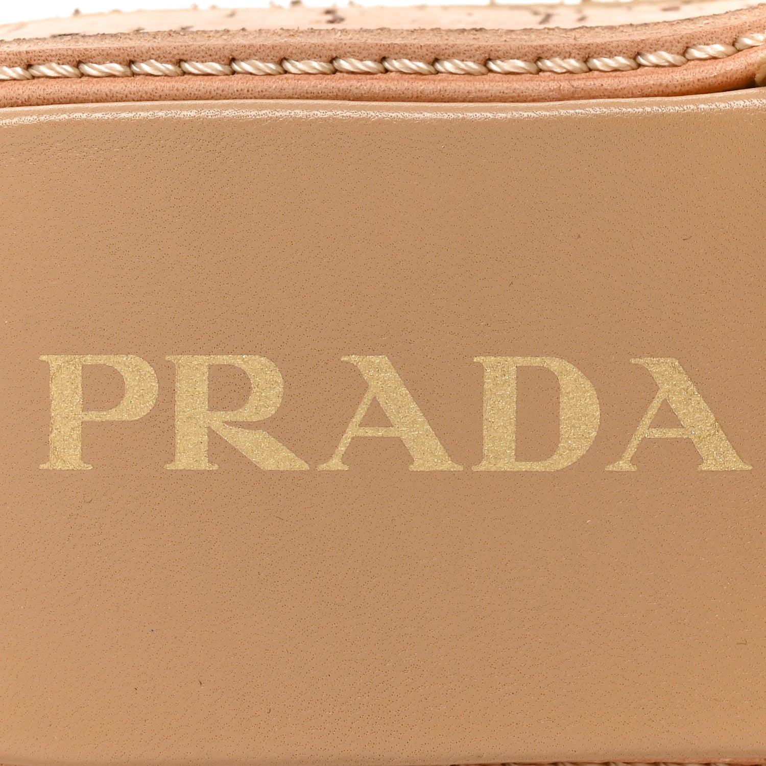 Prada Raffia Metal Triangle Logo Woven Flatform 35mm Slide Sandals 36 Naturale 7 of 9