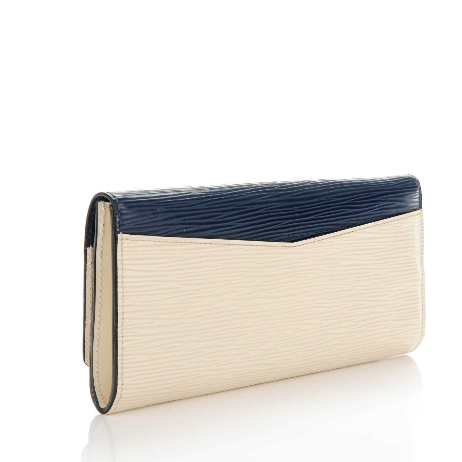 Louis Vuitton Epi Bi-Color Flore Wallet Indigo Ivory 3 of 7