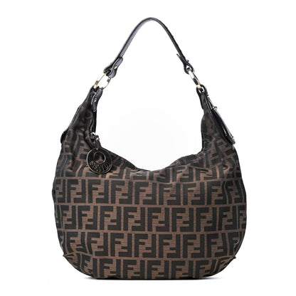 Fendi Zucca Cuoio Lucido Small Chef Hobo Tobacco Moro 1 of 4