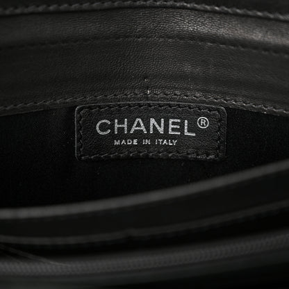 Chanel Patent Calfskin Quilted Flap Clutch With Chain Black 6 of 11