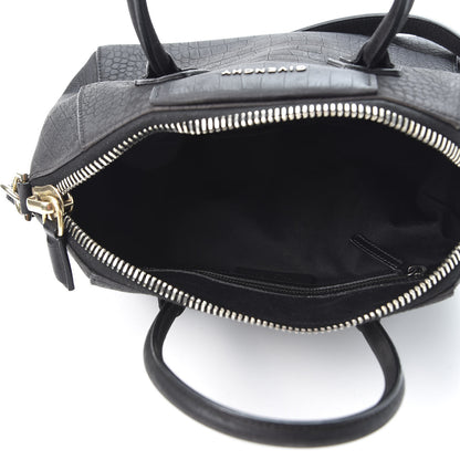Givenchy Nubuck Crocodile Embossed Medium Antigona Black 4 of 9