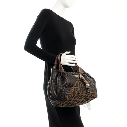 Fendi Zucca Nappa Nuvolata Vitello Tortuga Spy Tobacco Moro 2 of 8