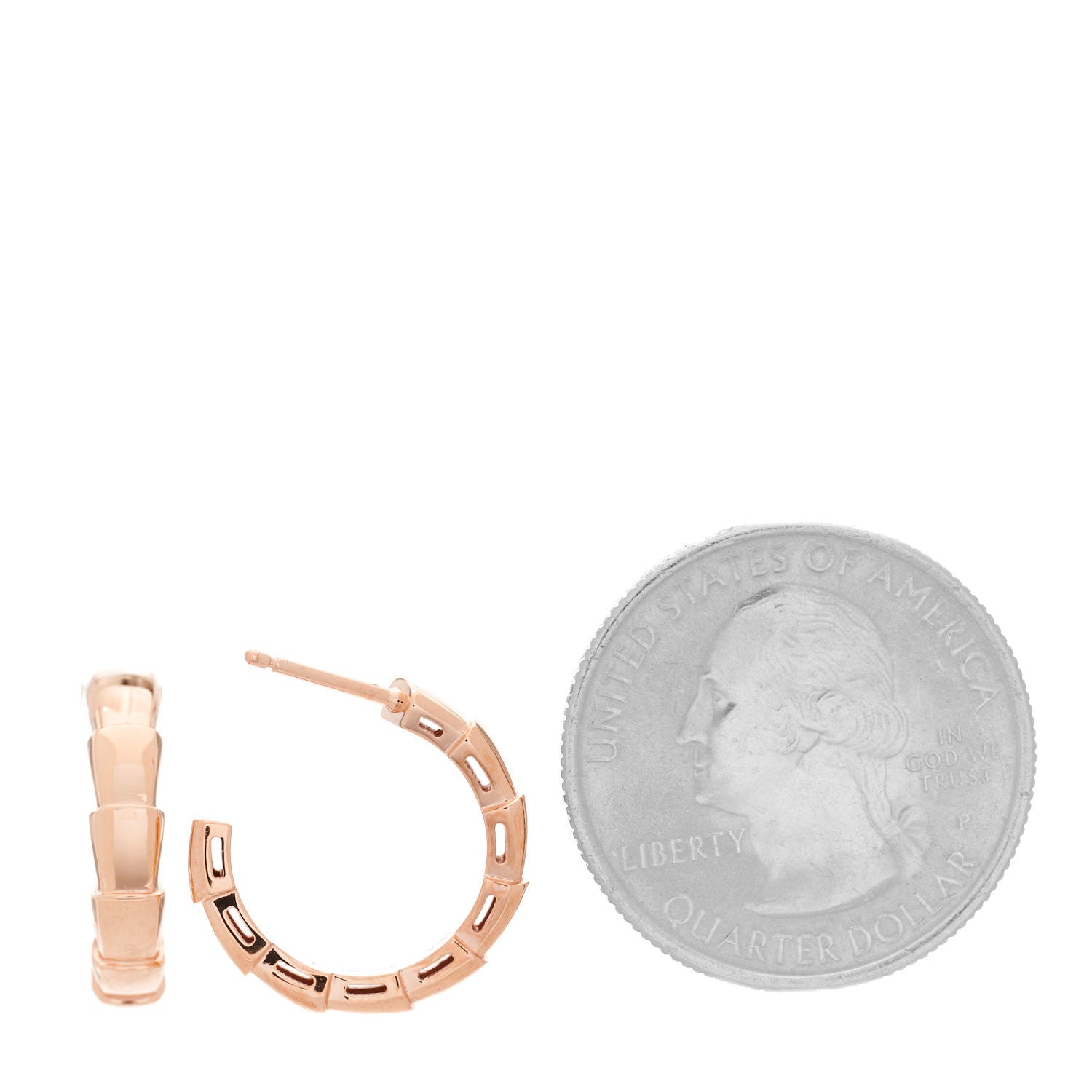 Hermes 18K Rose Gold MM Echappee Earrings 8 of 22
