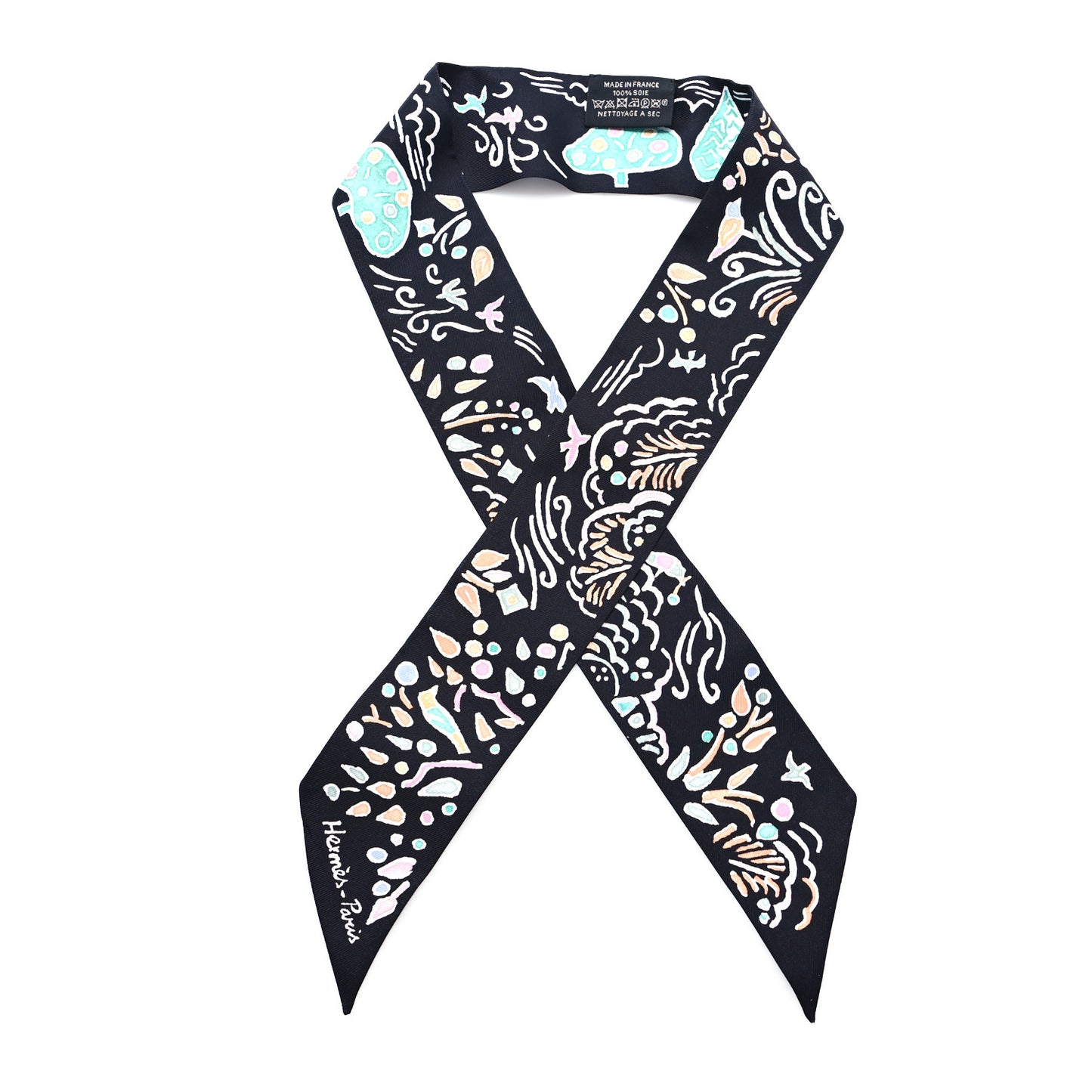 Silk Isola Di Primavera Twilly Black Vert Rose