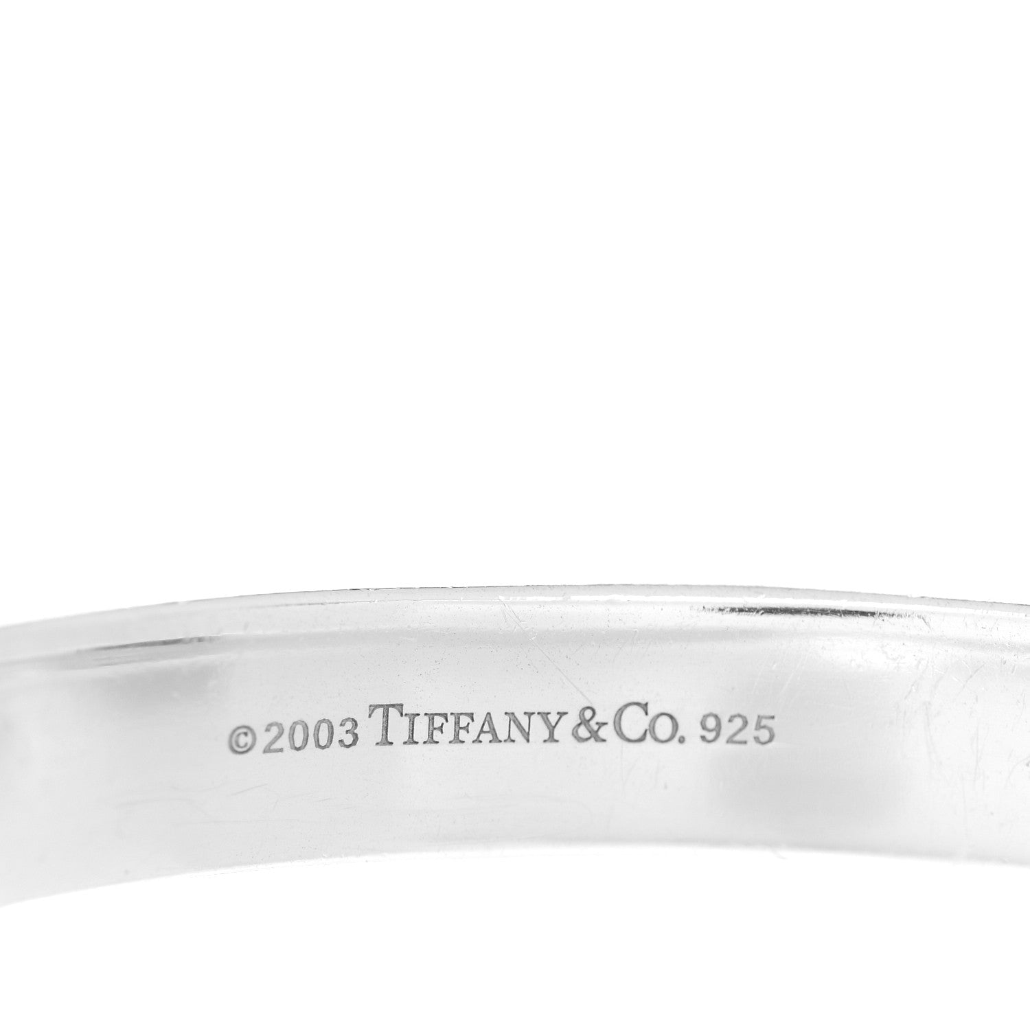 Tiffany Sterling Silver Nature Rose Bangle Bracelet 3 of 3