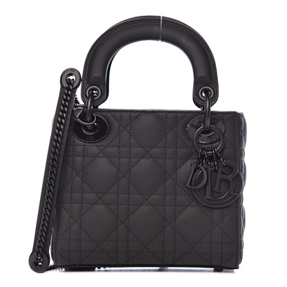 Christian Dior Ultra Matte Calfskin Cannage Mini Lady Dior Black 1 of 11