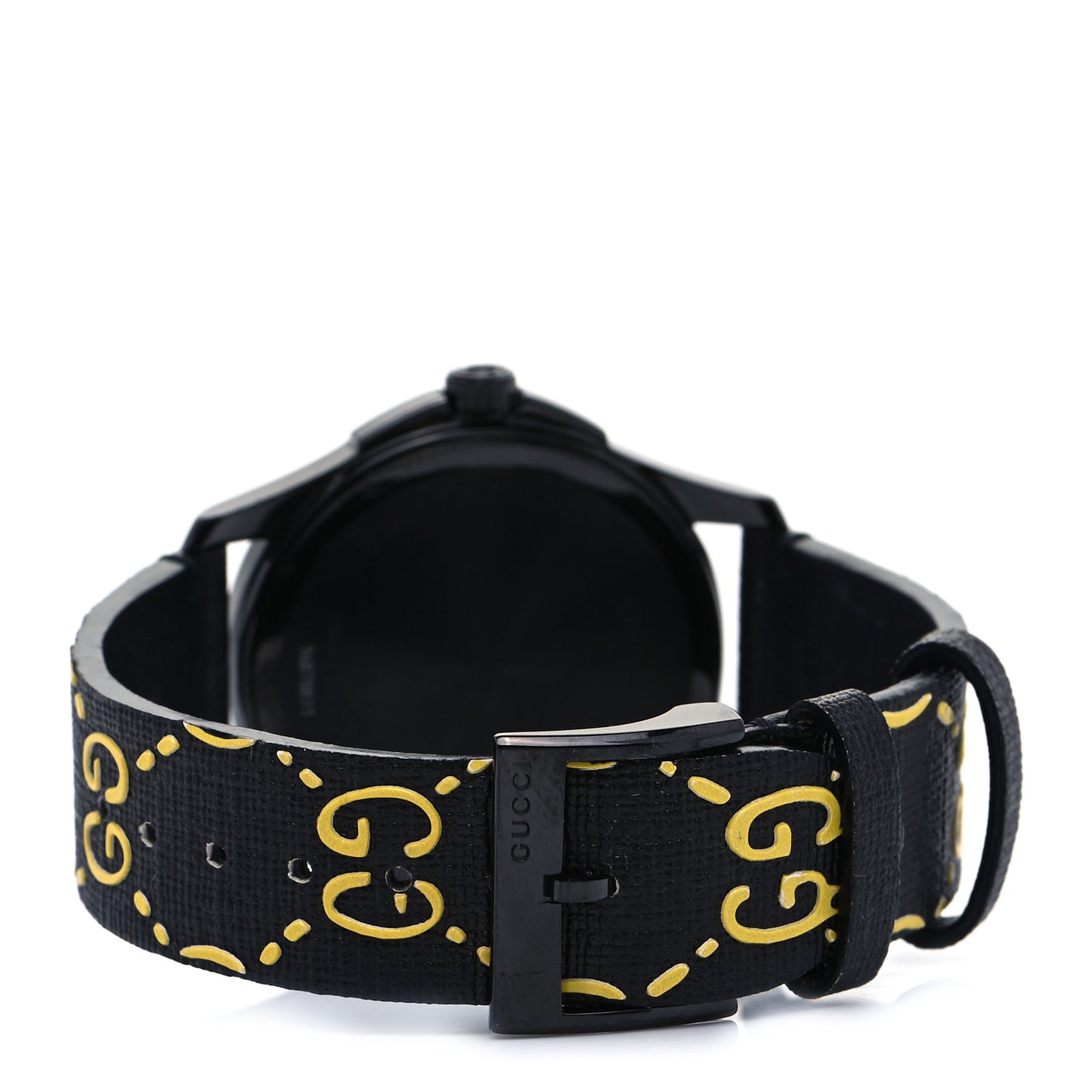 PVD Stainless Steel Canvas 38mm G-Timeless GucciGhost Quartz Watch Black