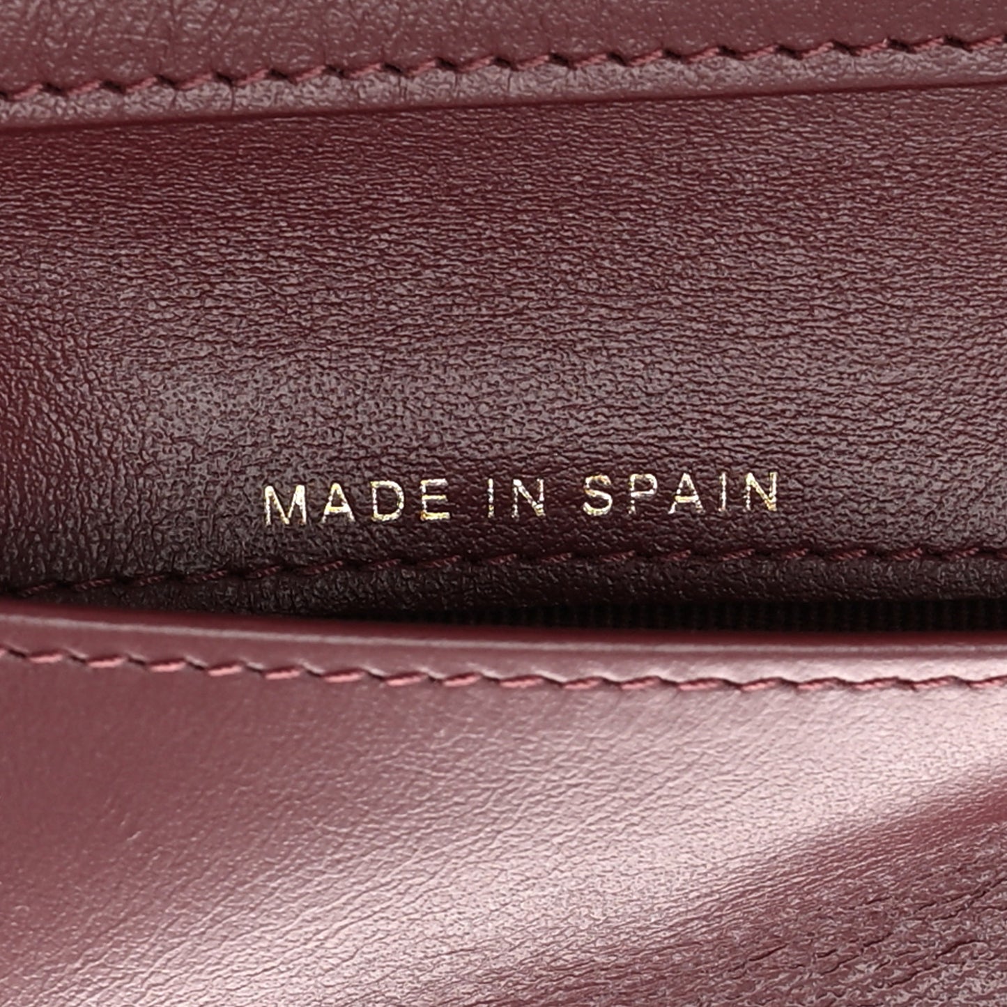 Caviar Quilted Studded CC Double Flap Wallet Burgundy