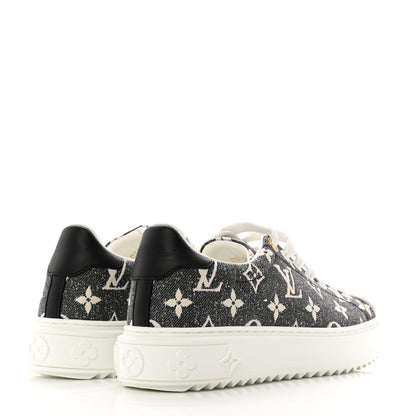 Louis Vuitton Denim Monogram Time Out Sneakers 37 4 of 9