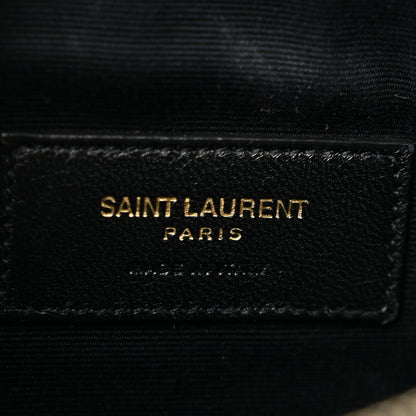 Saint Laurent Grain De Poudre Chevron Monogram Large Bill Pouch Black 6 of 11