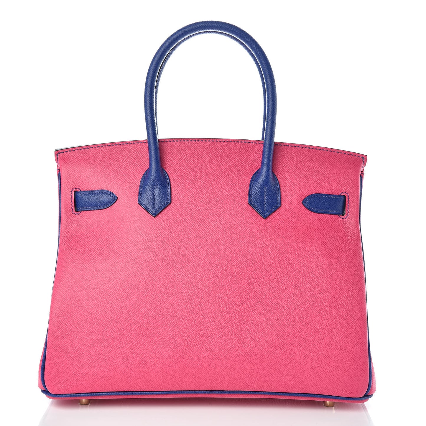 Epsom Bi Color Horseshoe Birkin 30 Rose Tyrien Bleu Electrique