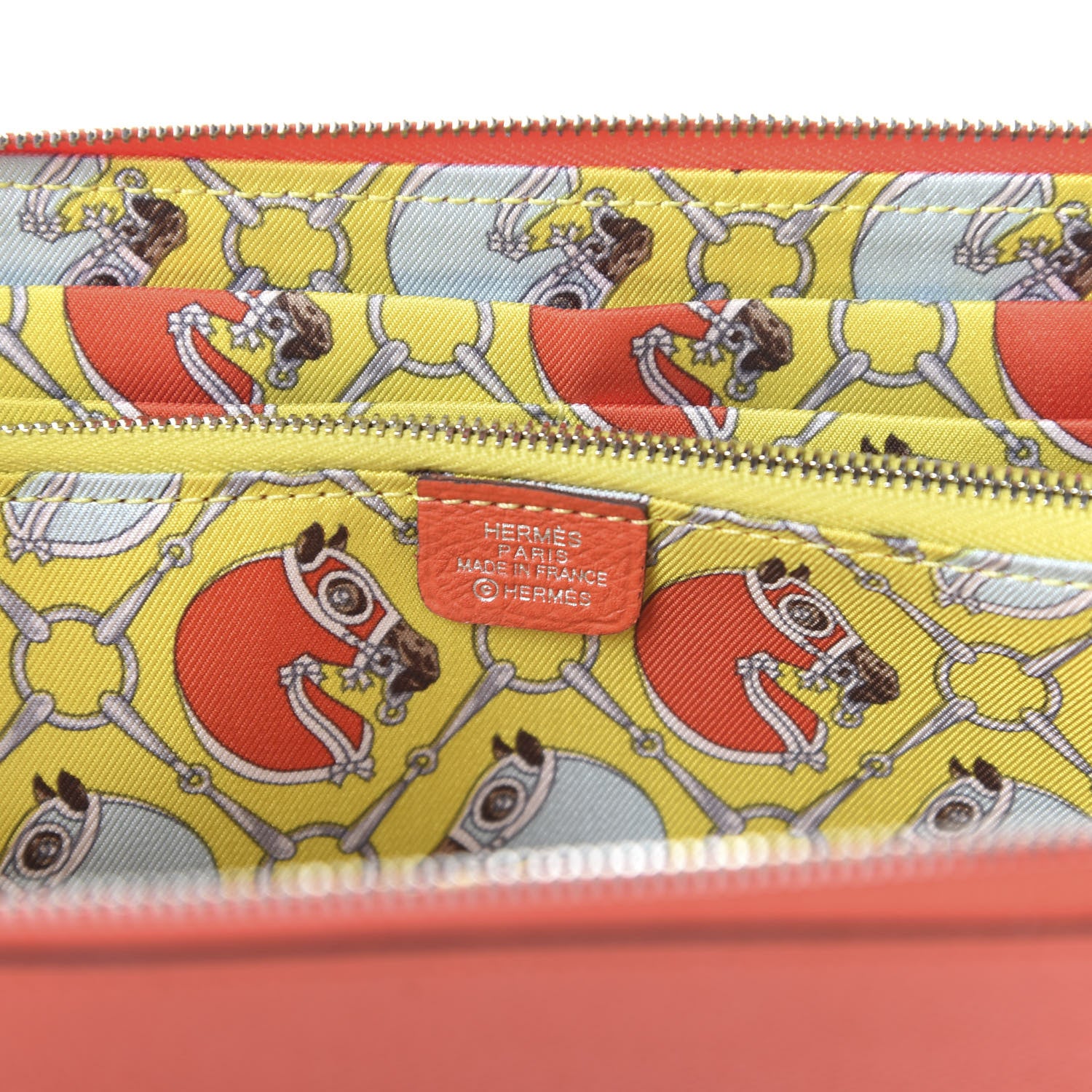 Hermes Epsom Silk'In Wallet Orange Poppy Fauve 8 of 10