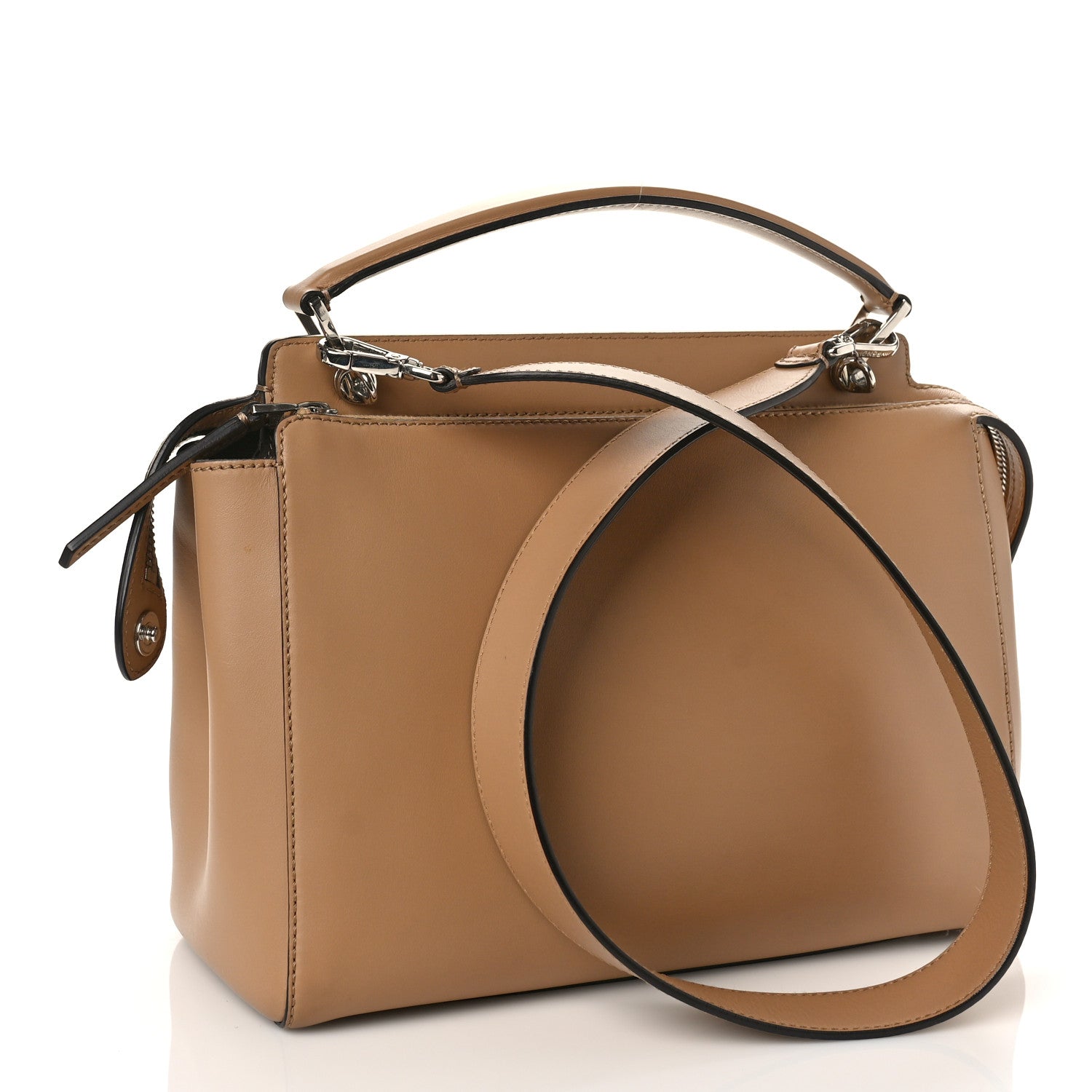 Fendi Calfskin Flowerland Studded Dotcom Satchel Cuoio Multicolor 4 of 10
