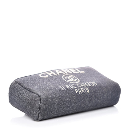 Chanel Canvas Deauville Phone Holder Crossbody Dark Blue 4 of 9