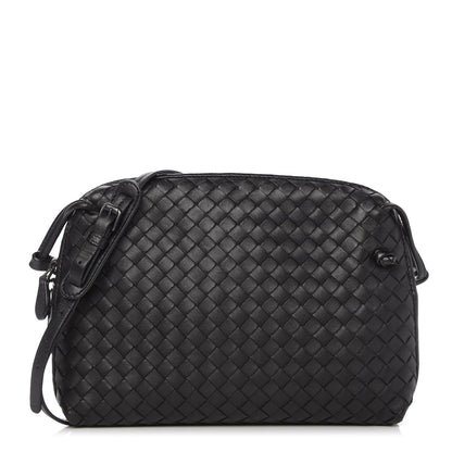 Bottega Veneta Nappa Intrecciato Nodini Crossbody Messenger Black 1 of 10