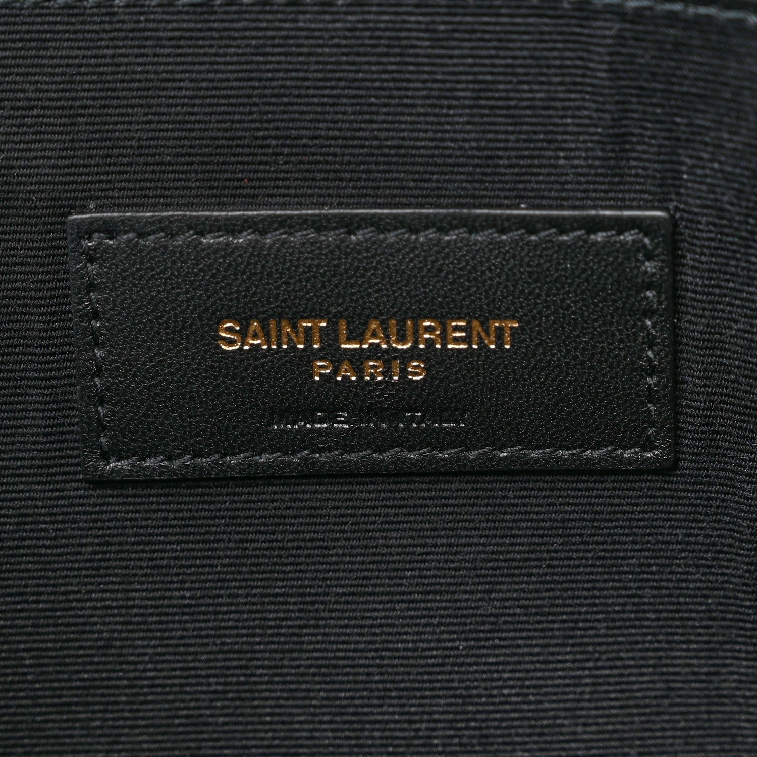 Saint Laurent Calfskin Crocodile Embossed Tablet Pouch Black 7 of 7