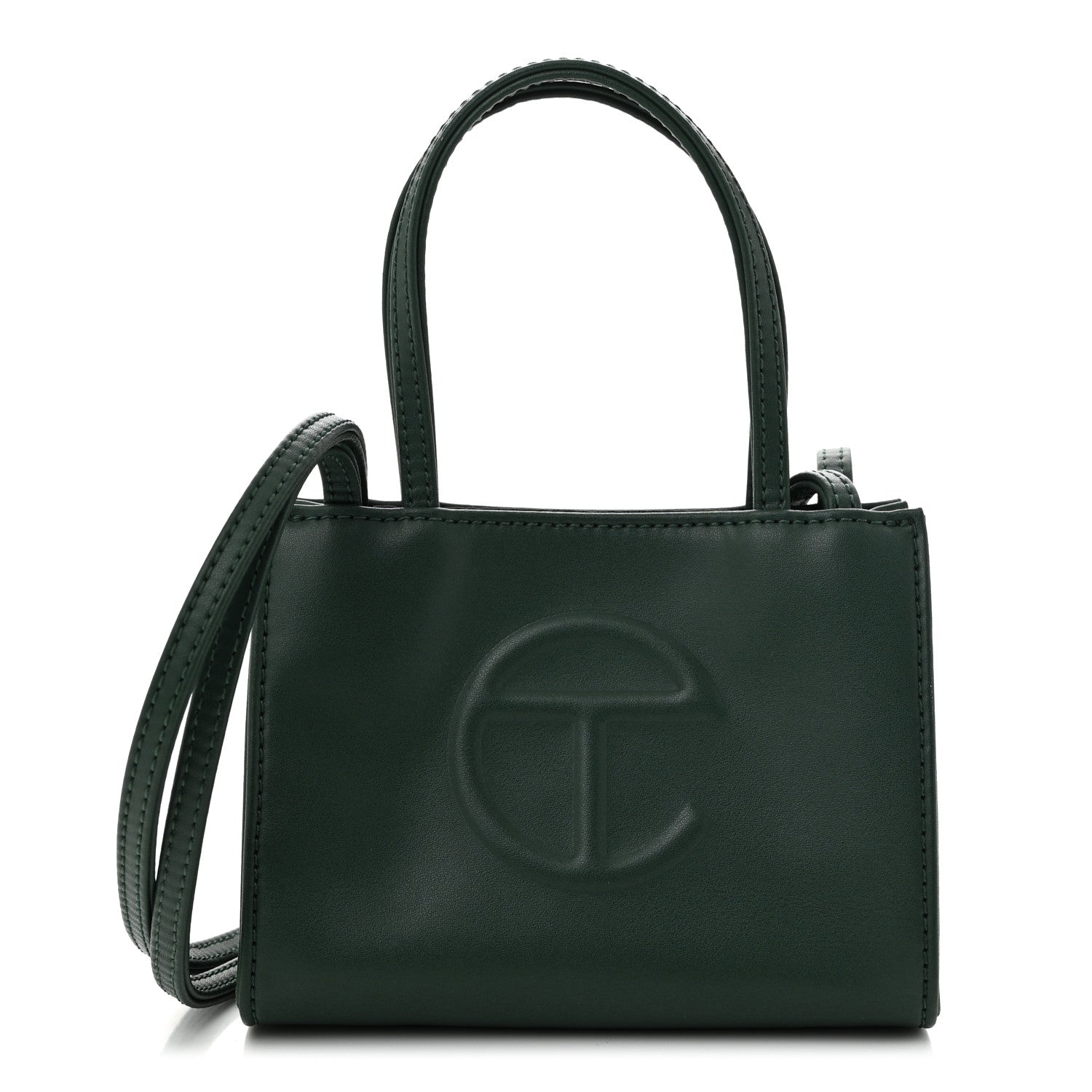 Telfar Vegan Leather Small Shopping Bag Dark Olive 1 of 9