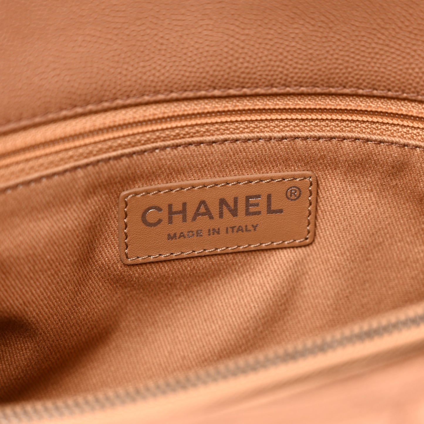 Caviar Quilted Small Coco Handle Flap Brown