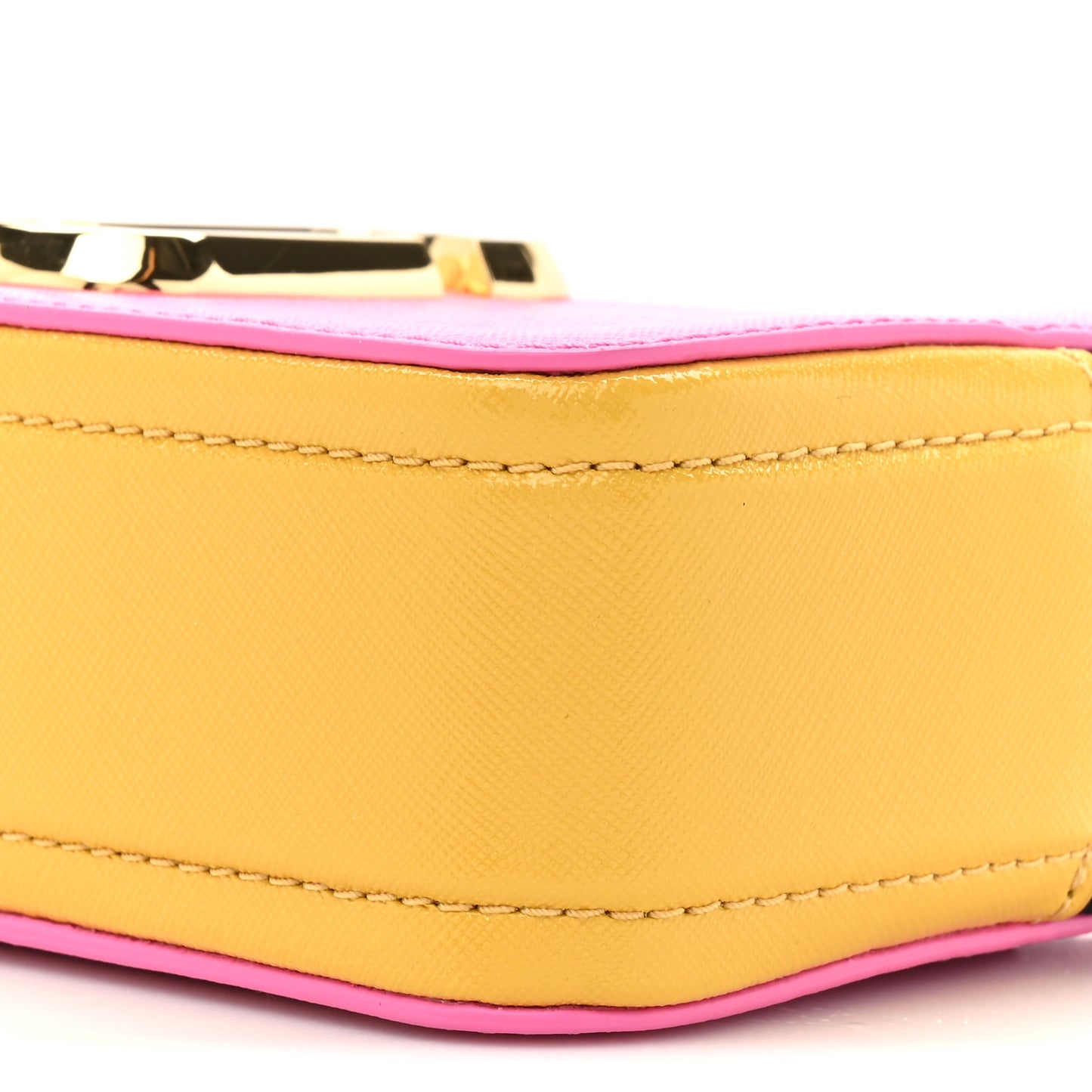 Saffiano Small Snapshot Camera Bag Pink Multicolor