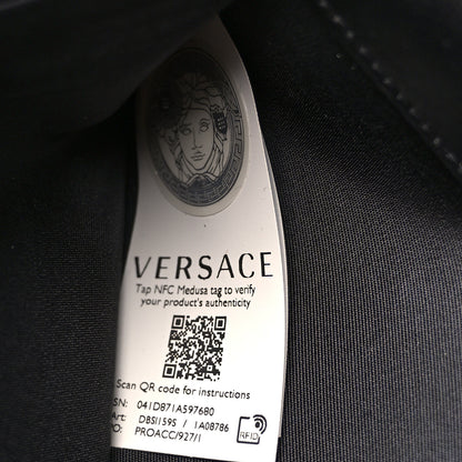 Versace Velvet Quilted Medusa Wallet On Chain Black 6 of 10