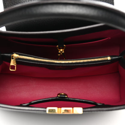 Louis Vuitton Taurillon Capucines MM Black Fuchsia 3 of 11