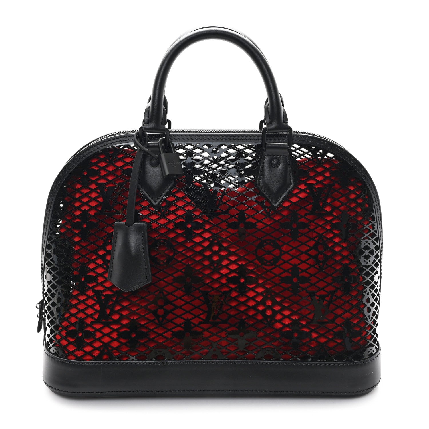 Louis Vuitton Patent Calfskin Laced Monogram Alma PM Black 1 of 10