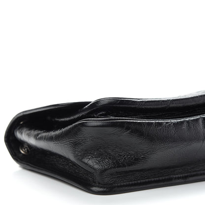 Saint Laurent Crinkled Calfskin Matelasse Monogram Baby Niki Chain Satchel Black 7 of 8