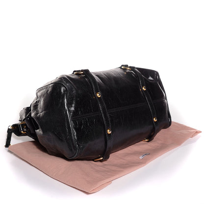 Miu Miu Vitello Lux Large Bow Bag Nero Black 4 of 9