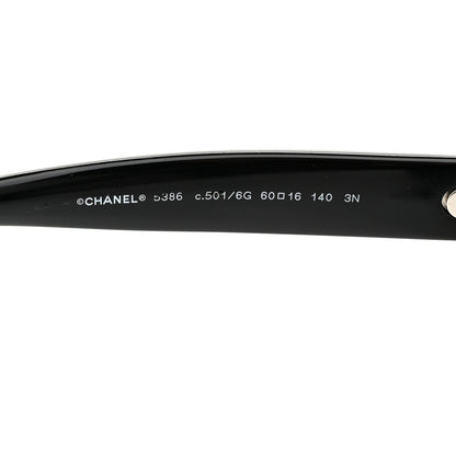 Chanel Acetate Polarized Square CC Sunglasses 5380 Black 6 of 8