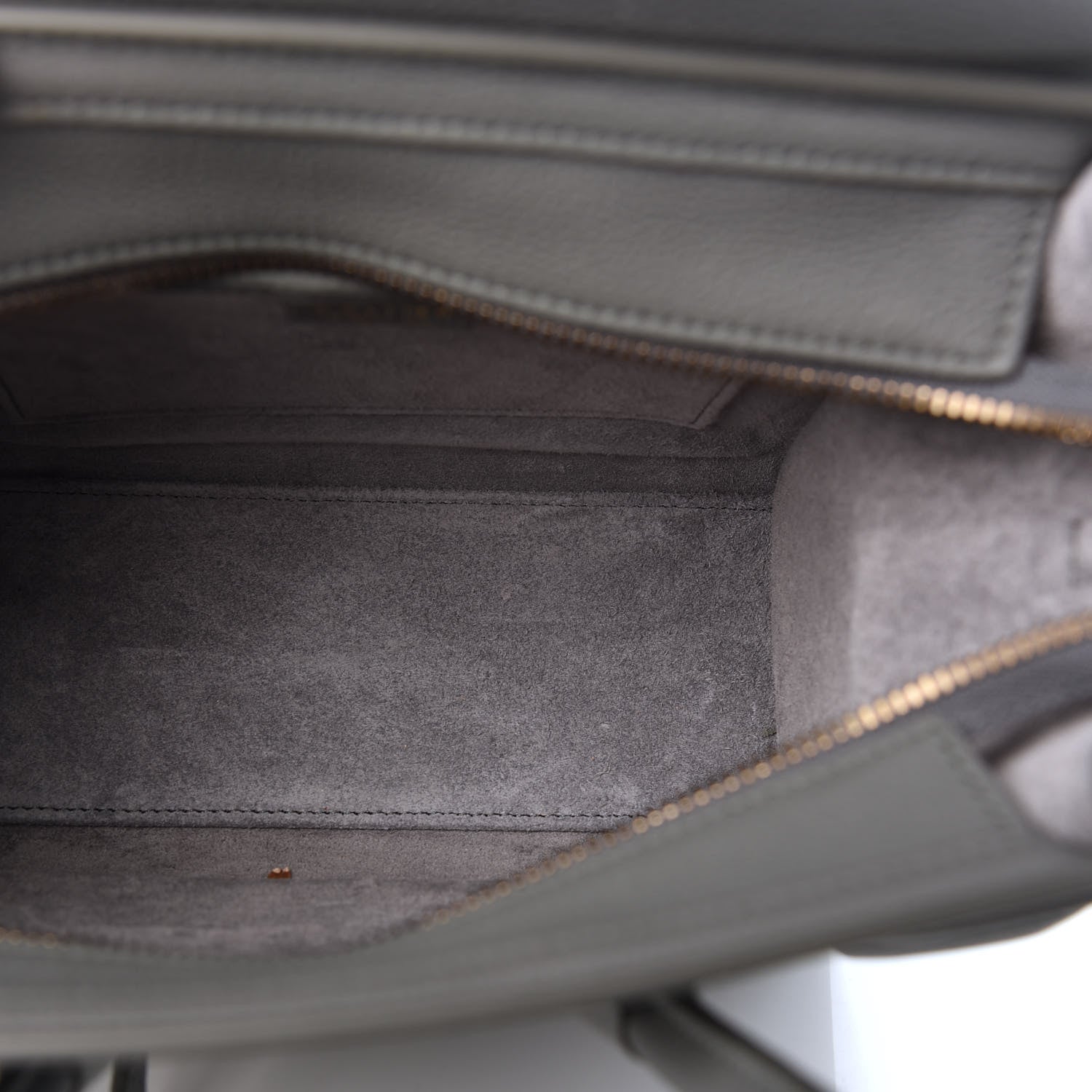 Celine Baby Drummed Calfskin Nano Luggage Kohl 5 of 10