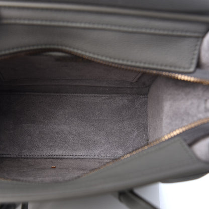 Celine Baby Drummed Calfskin Nano Luggage Kohl 5 of 10