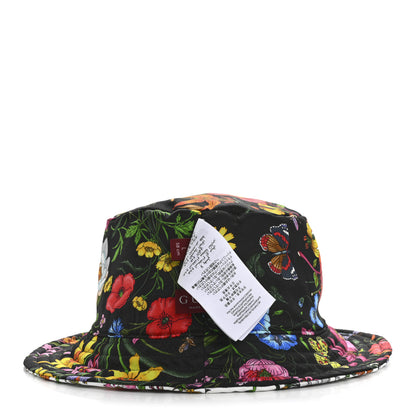 Gucci Printed Silk Flora Reversible Bucket Hat 58 Multicolor 11 of 13