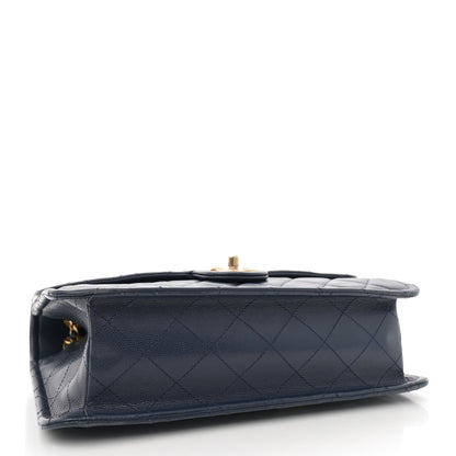 Chanel Caviar Quilted Large Sweet Classic Flap Navy Blue 4 of 11