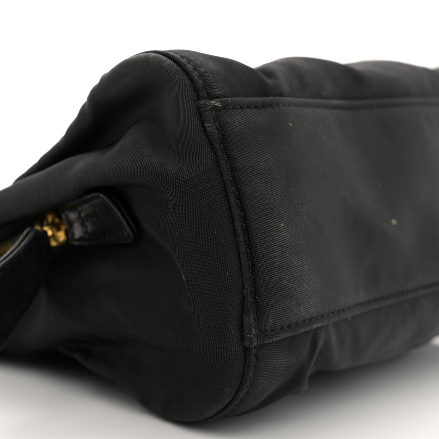 Tessuto Nylon Chain Shoulder Bag Black
