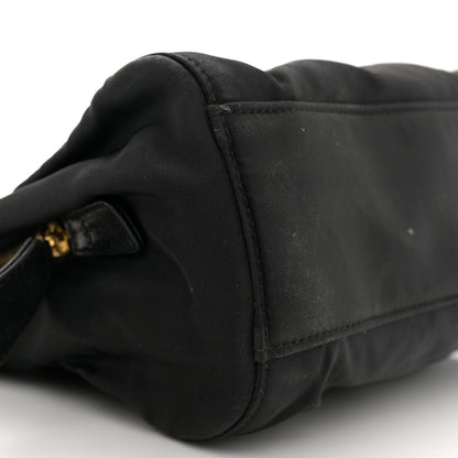 Prada Tessuto Nylon Chain Shoulder Bag Black 9 of 14
