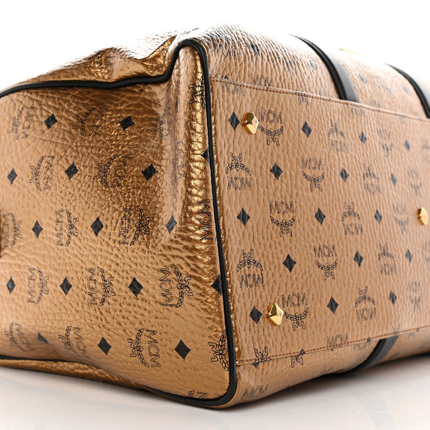 Metallic Visetos Traveler Weekender Duffle Bag Gold