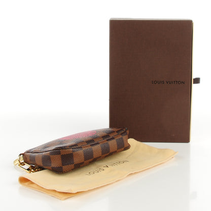 Louis Vuitton Damier Ebene Complice Trunks and Bags Mini Pochette Accessories Red 4 of 7