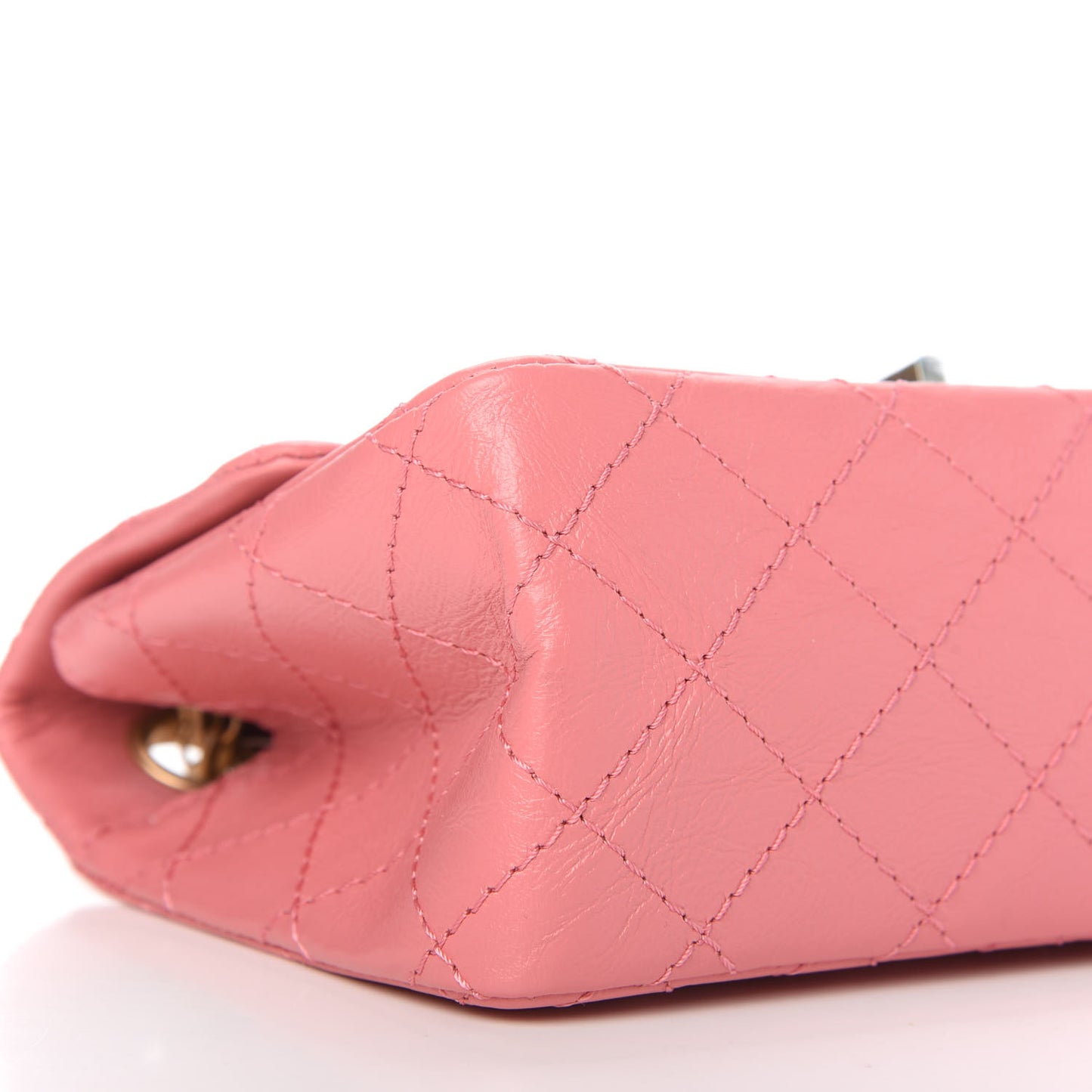 Aged Calfskin Quilted 2.55 Reissue Mini Flap Pink