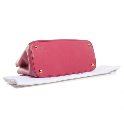 Prada Saffiano Lux Small Double Zip Tote Peonia 4 of 10